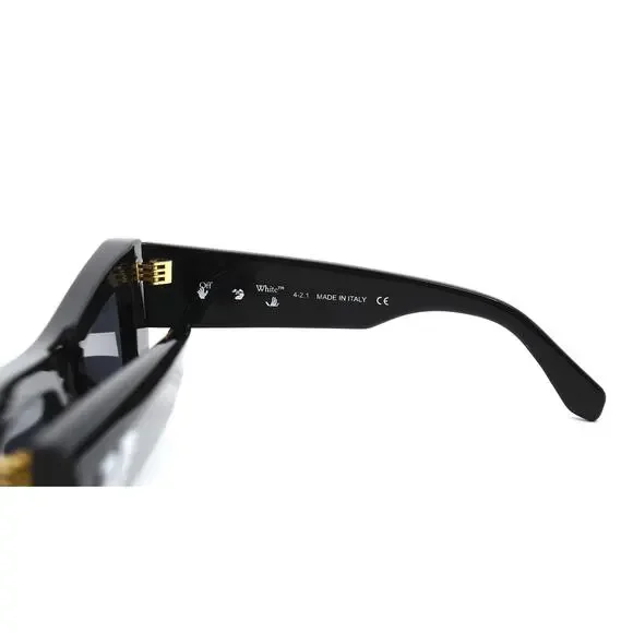 NEW! OFF-WHITE ACCRA OER1027 1007 BLACK GREY AUTHENTIC SUNGLASSES - Picture 8 of 13